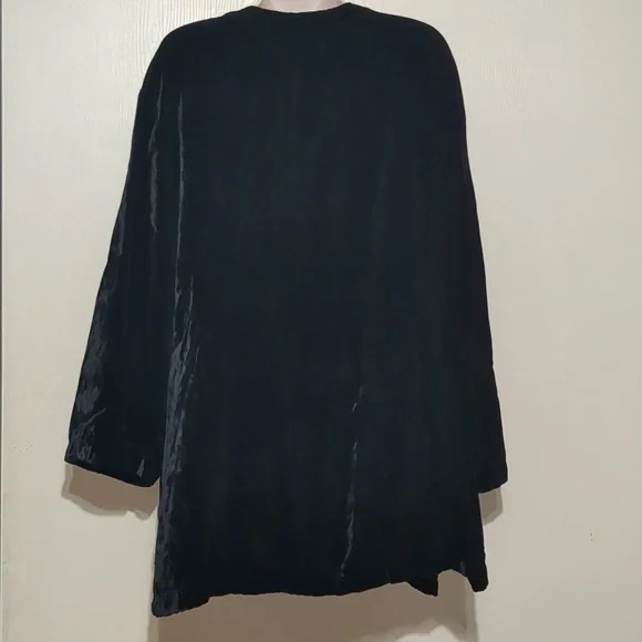 Vintage David Dart Neiman Marcus black Velvet Women's Jacket Size L - Picture 4 of 10